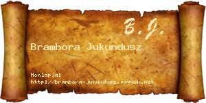 Brambora Jukundusz névjegykártya
